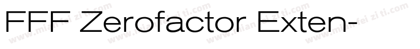 FFF Zerofactor Exten字体转换